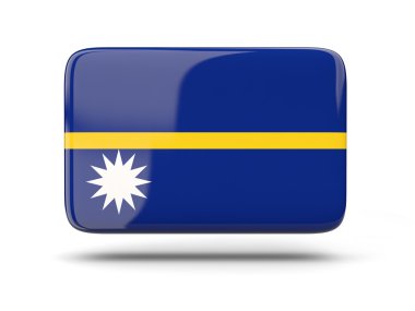 Nauru Cumhuriyeti bayrağı ile kare simgesi