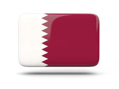 Katar bayrağı ile kare simgesi