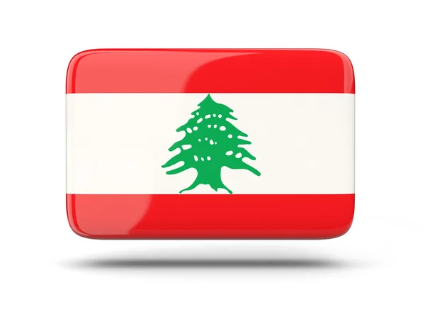 Square icon with flag of lebanon — Stock Photo, Image