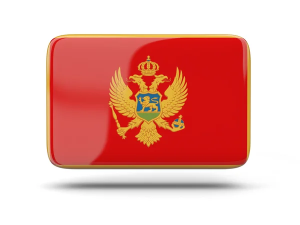 モンテネグロの旗の正方形のアイコン — ストック写真