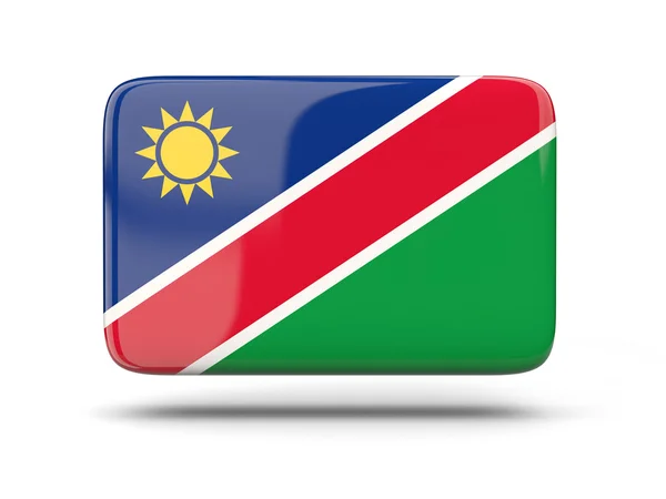 Vierkante pictogram met de vlag van Namibië — Stockfoto