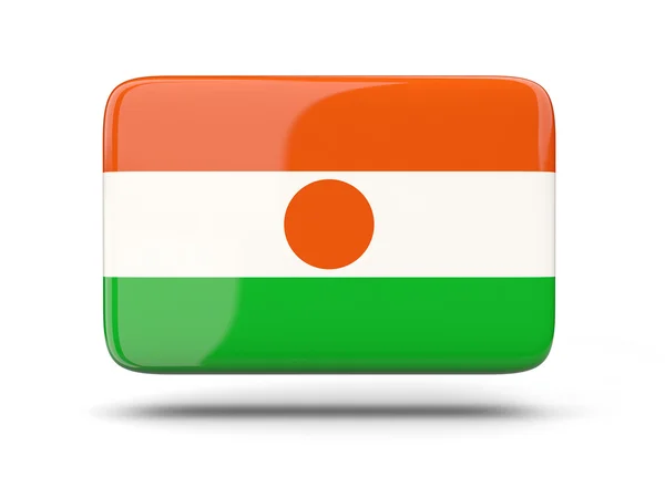 Square icon with flag of niger — Stock Photo, Image