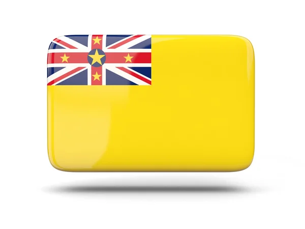 Square icon with flag of niue — Stock Photo, Image