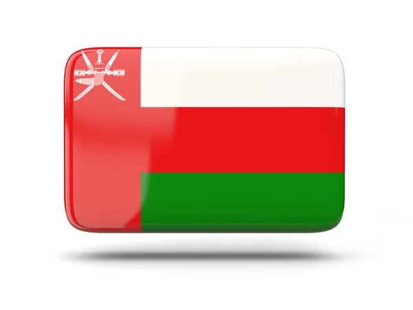 Square icon with flag of oman — Stock Photo, Image