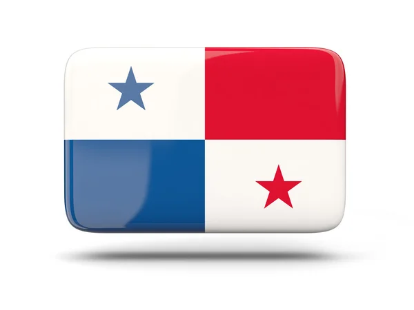 方形图标与巴拿马国旗 — 图库照片