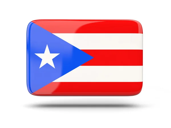 푸에르토리코의 국기와 사각형 아이콘 — 스톡 사진