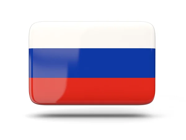Квадратний іконку з прапором Росії — стокове фото