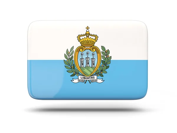 Icono cuadrado con bandera de san marino — Foto de Stock