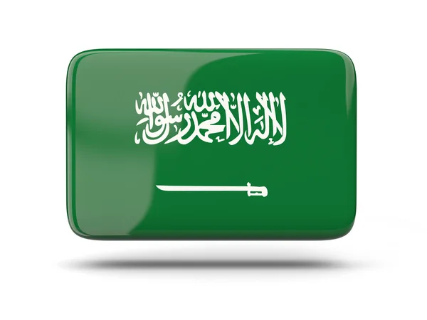 Vierkante pictogram met de vlag van Saoedi-Arabië — Stockfoto
