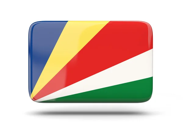 Square icon with flag of seychelles — Stock Photo, Image