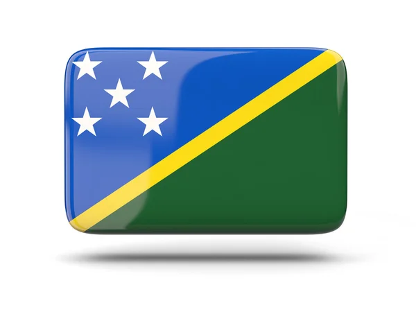 Icono cuadrado con bandera de las islas Salomón —  Fotos de Stock