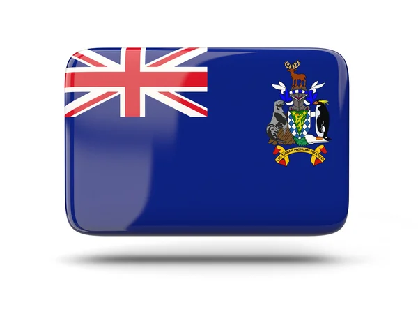 Square icon with flag of south georgia and the south sandwich is — Stock Photo, Image