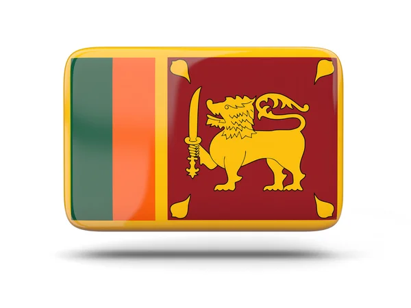 Τετράγωνο εικονίδιο με τη σημαία της Σρι Λάνκα — Φωτογραφία Αρχείου