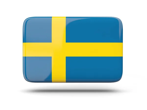 Square icon with flag of sweden — Stock Photo, Image