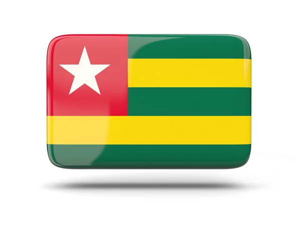 Icono cuadrado con bandera de togo —  Fotos de Stock