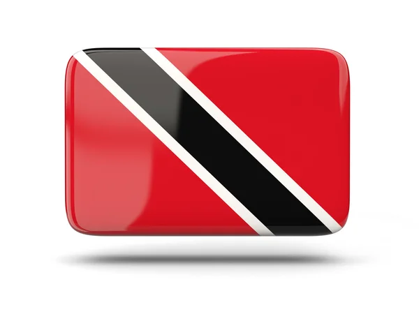 Fyrkantig ikon med flagga trinidad och tobago — Stockfoto