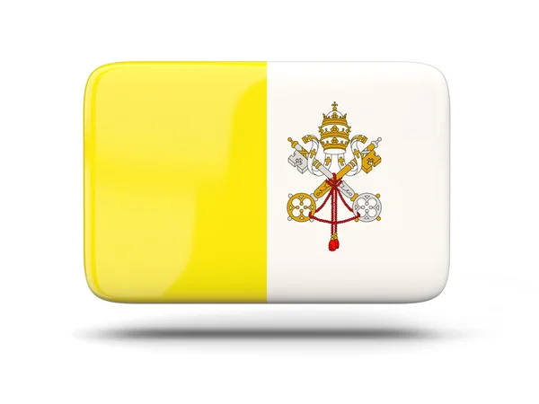 Négyzet alakú ikon a Vatikán zászlaja — Stock Fotó