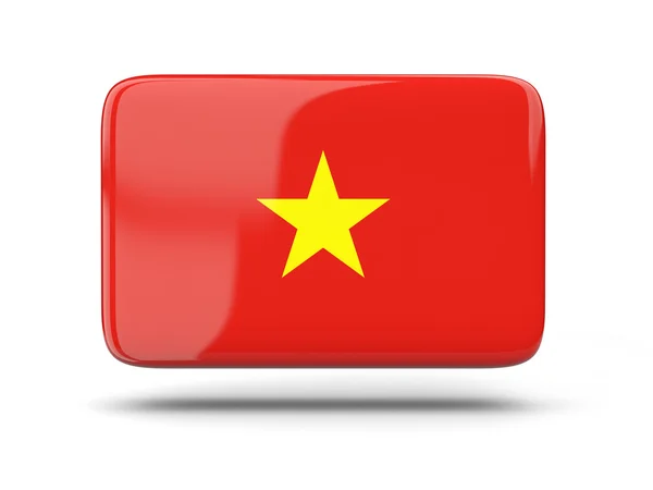 Icône carrée avec drapeau du vietnam — Photo