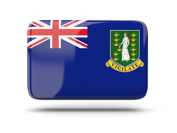 Négyzet alakú ikon a brit virgin-szigetek zászlaja — Stock Fotó