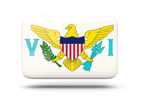 Square icon with flag of virgin islands us — Stock Photo, Image