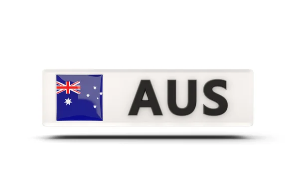 Square icon with flag of australia — Stock Photo, Image