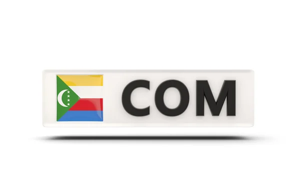 Квадратная икона с коморским флагом — стоковое фото