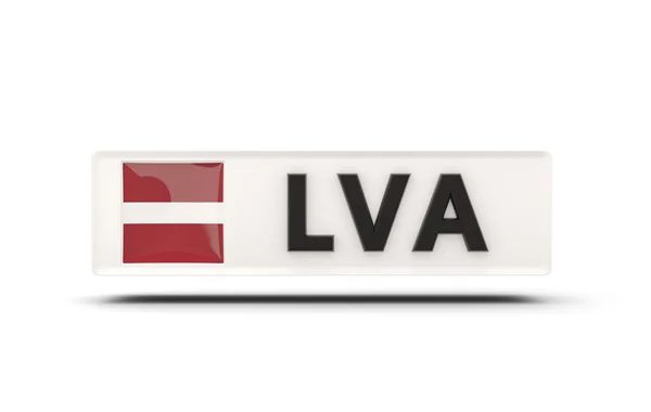 方形图标与拉脱维亚国旗 — 图库照片