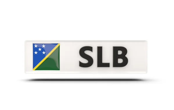 ソロモン諸島の旗の正方形のアイコン — ストック写真
