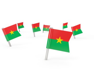 Burkina faso bayrağı ile kare pimleri