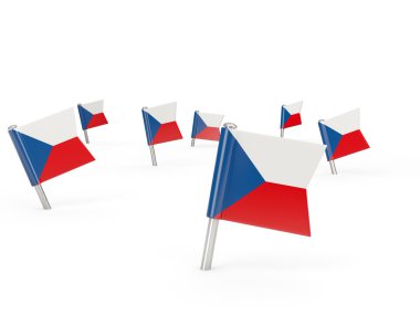 Çek Cumhuriyeti bayrağı ile kare pimleri