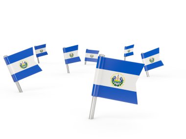 El salvador bayrağı ile kare pimleri