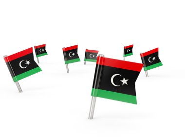 Libya bayrağı ile kare pimleri