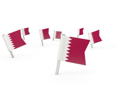 Katar bayrağı ile kare pimleri