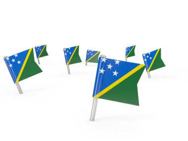 Solomon Adaları bayrağı ile kare pimleri