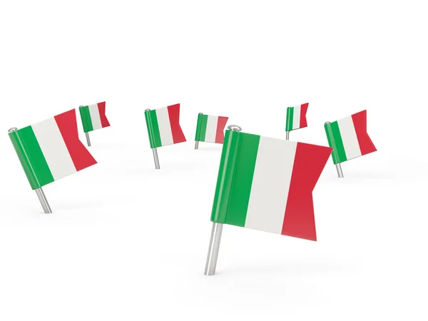 イタリアの国旗とスクエア ・ ピン — ストック写真