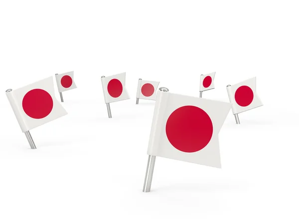 Квадратний шпильки з прапор Японії — стокове фото