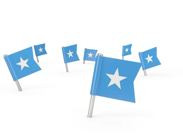 Square pins with flag of somalia — Stock Photo, Image