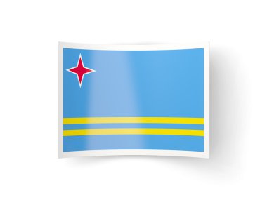 Aruba bayrağı ile bükülmüş simgesi