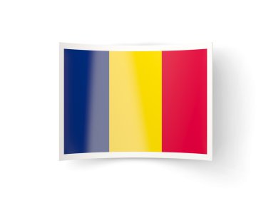 Çad bayrağı ile bükülmüş simgesi