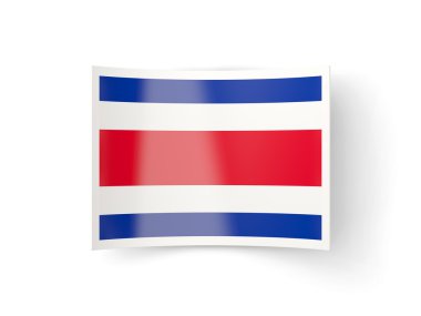 Kosta Rika bayrağı ile bükülmüş simgesi