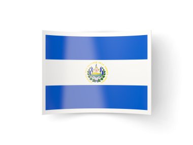 El salvador bayrağı ile bükülmüş simgesi