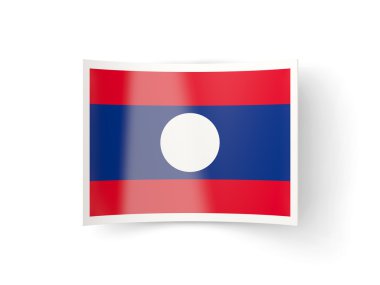 Laos bayrağı ile bükülmüş simgesi