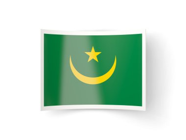 Moritanya bayrağı ile bükülmüş simgesi