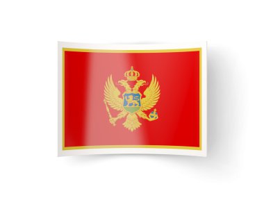 Karadağ bayrağı ile bükülmüş simgesi