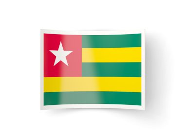 Togo bayrağı ile bükülmüş simgesi