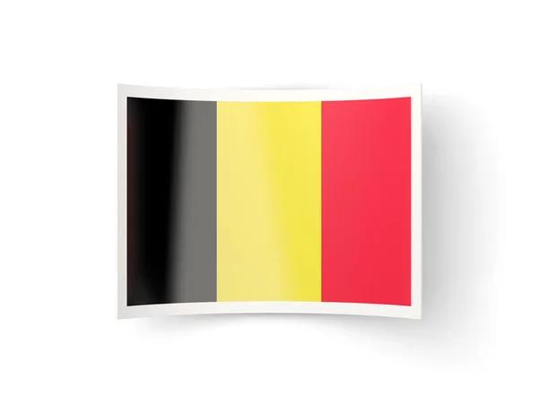 Λυγισμένο εικονίδιο με τη σημαία του Βελγίου — Φωτογραφία Αρχείου