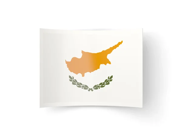 Bent icon with flag of cyprus — Stock Photo, Image