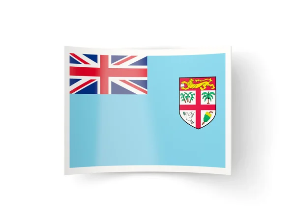Ohnuté ikona s vlajka Fidži — Stock fotografie