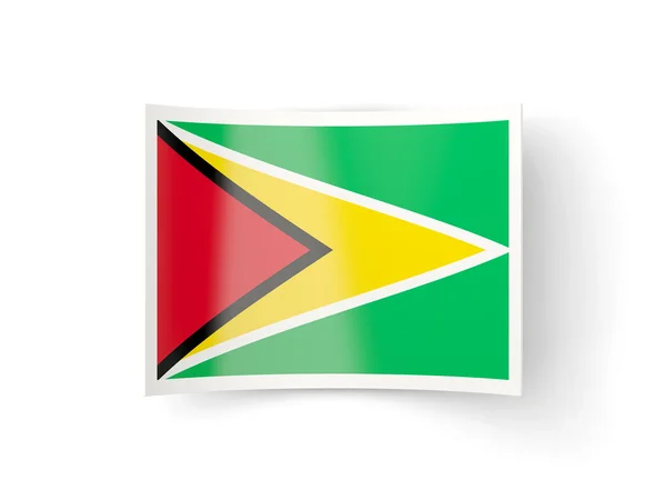 Bent icon with flag of guyana — Stock Photo, Image