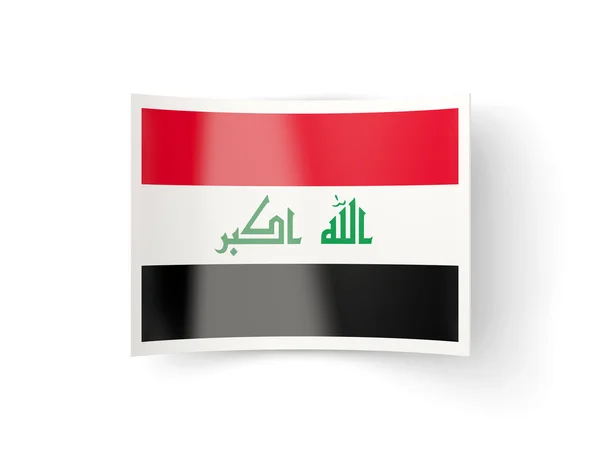 Icono doblado con bandera de iraq —  Fotos de Stock